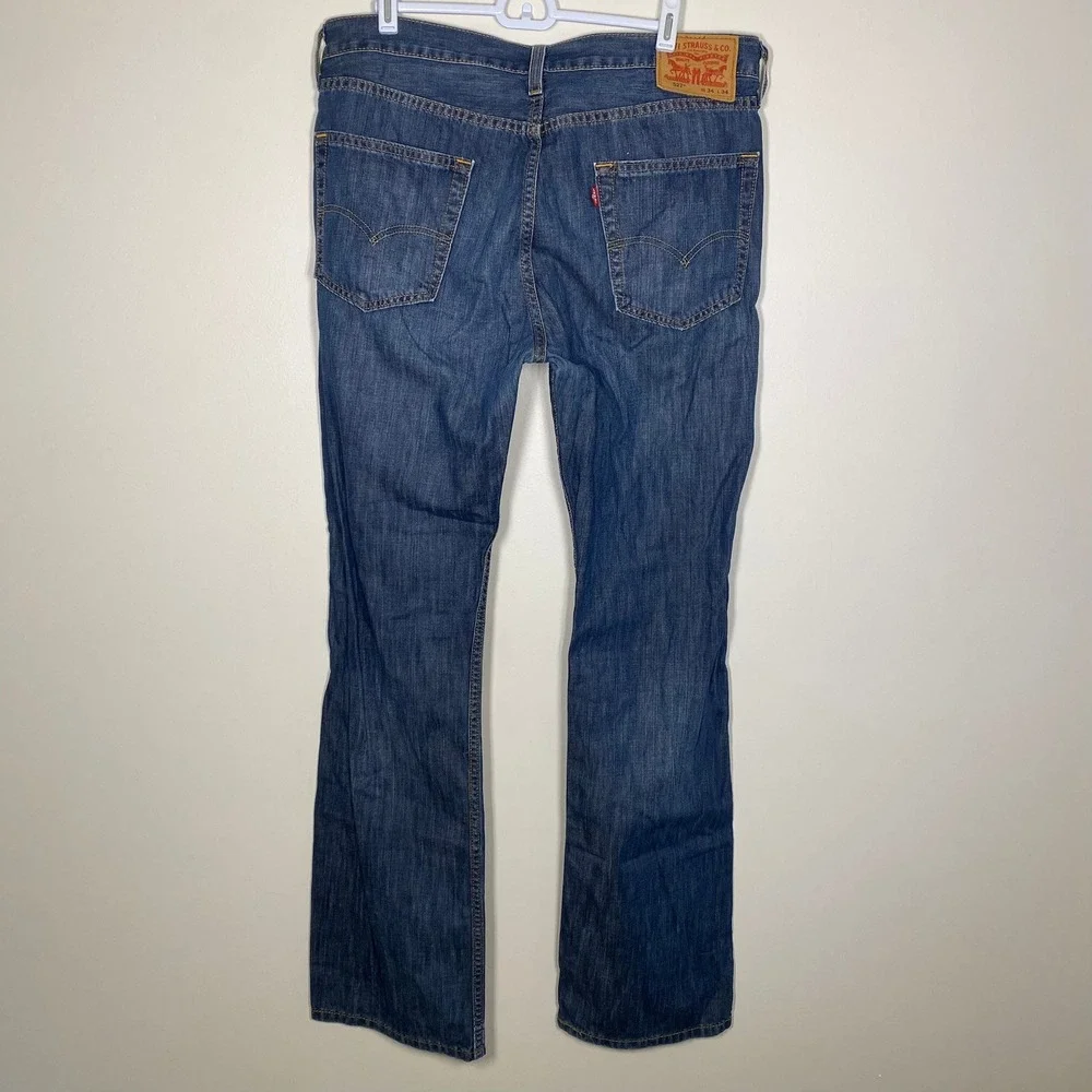 Levis 527 Slim Bootcut Jeans Mens 34x34 Medium Wash Blue Denim Pants 0841‎